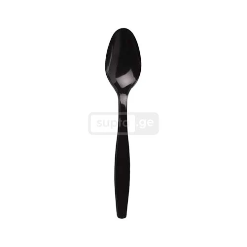 LUX Plastic Teaspoon Black 100pcs